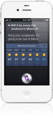 [an iPhone running Siri]