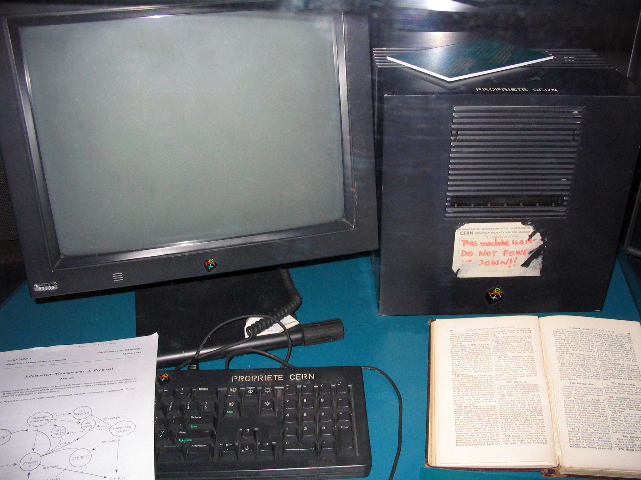 [The first Web server at CERN.]