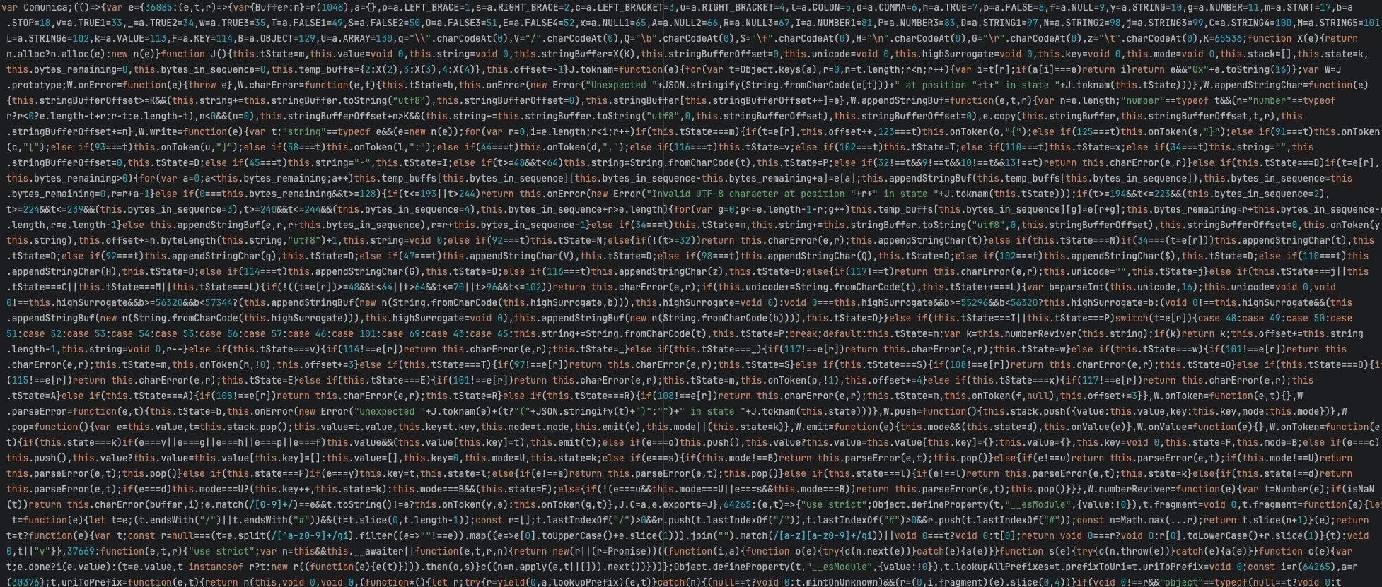 [Minified code is difficult to read without source maps.]
